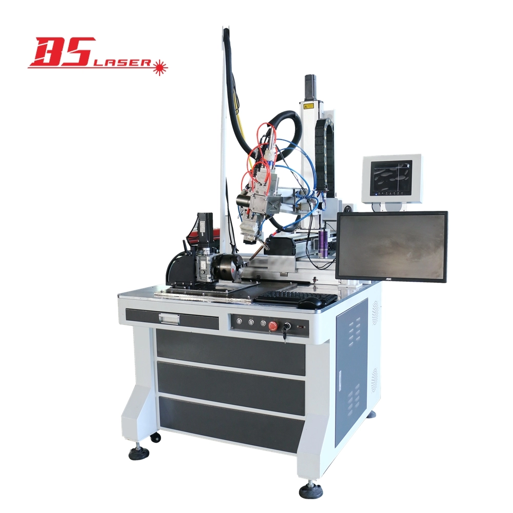 Máquina de soldadura láser de fibra de escritorio automática de 4-6 ejes para piezas de metal de precisión