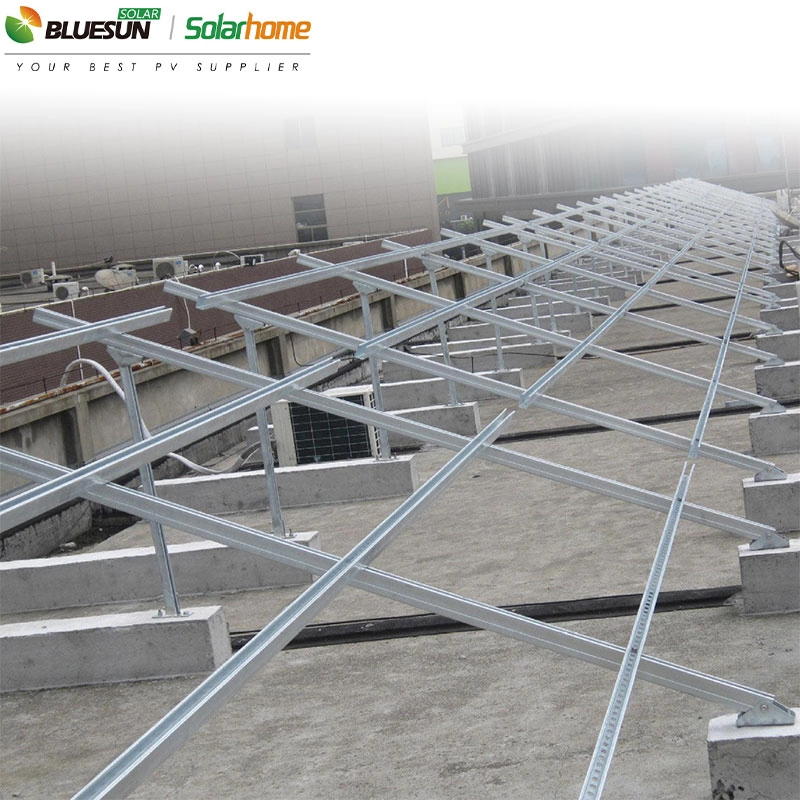 Estructura de estantería de panel solar de lastre del techo
