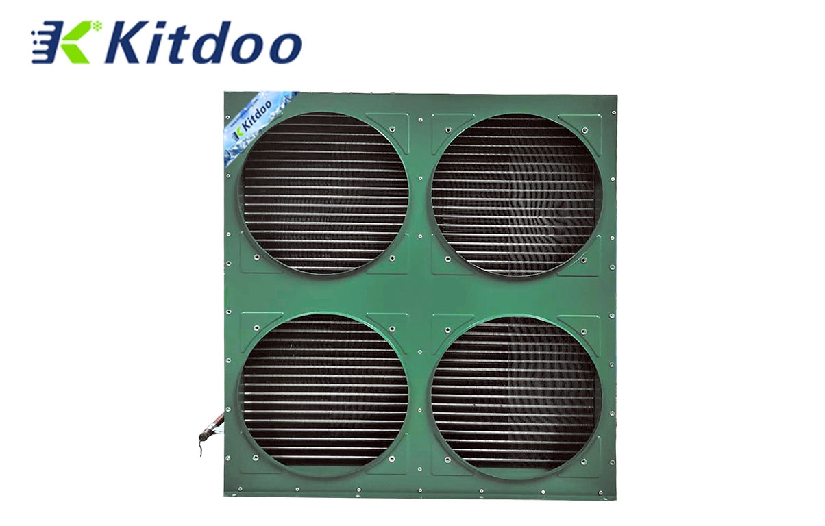 Condensadores de color bitzer de refrigeración por aire de refrigeración de cuatro ventiladores