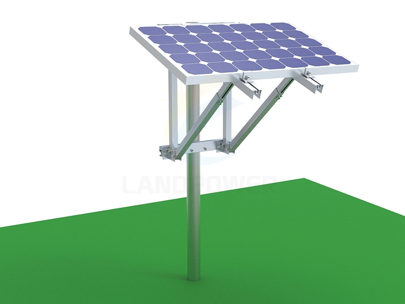 Montajes de paneles solares en el lado del poste