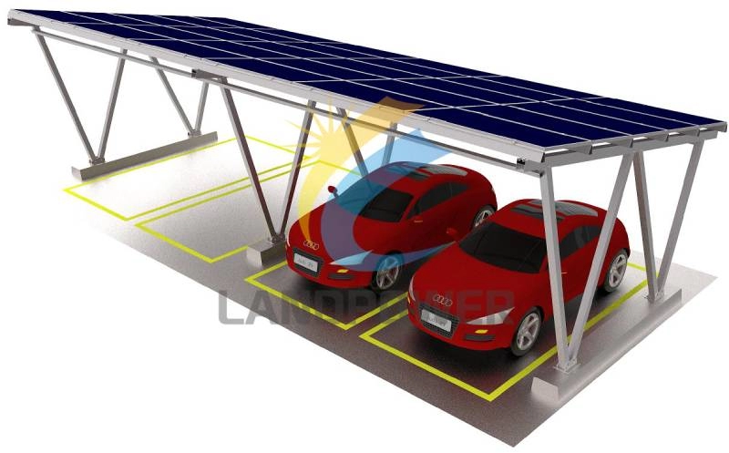 Estructura de cochera de panel solar de aluminio