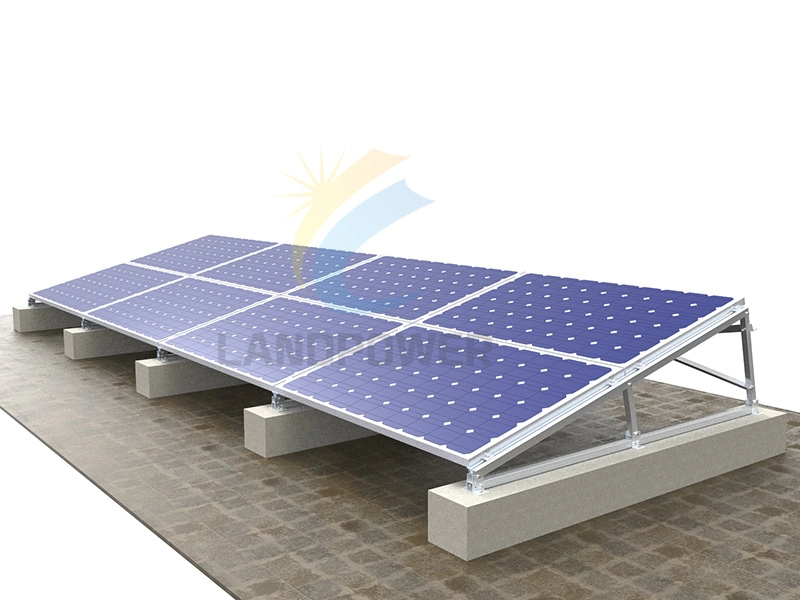 Sistema de montaje solar de techo plano de panel solar