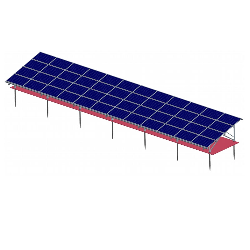 Sistema de montaje en tierra solar de aluminio