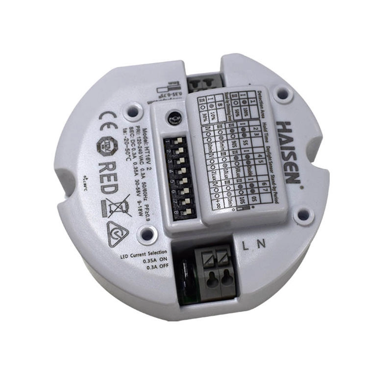 Interruptor de atenuación del sensor de movimiento 5.8G Salida del sensor de frecuencia Potencia LED 9-18W