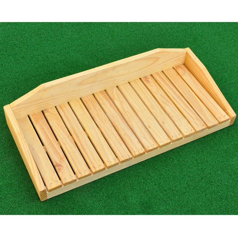 Caja/soporte para pelotas de golf de madera maciza