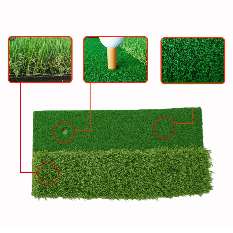 Estera de práctica de hierba larga de dos colores de 70*40 cm