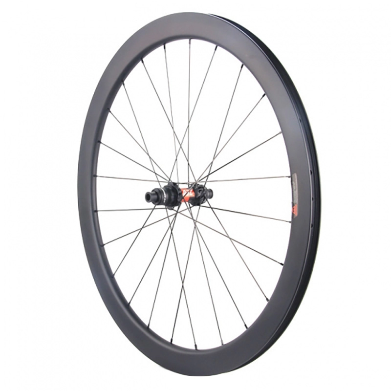 Juego de ruedas de disco de carbono 700C Bicicleta de carretera 27 mm Freno de disco ancho Clincher de carbono