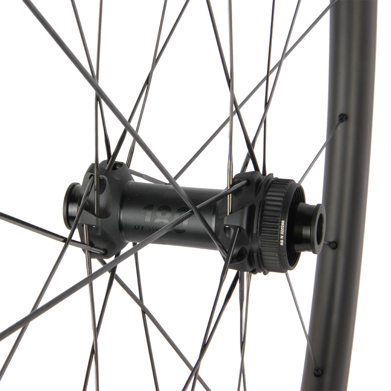 Juego de ruedas de disco de carbono 700C Bicicleta de carretera 27 mm Freno de disco ancho Tubular de carbono