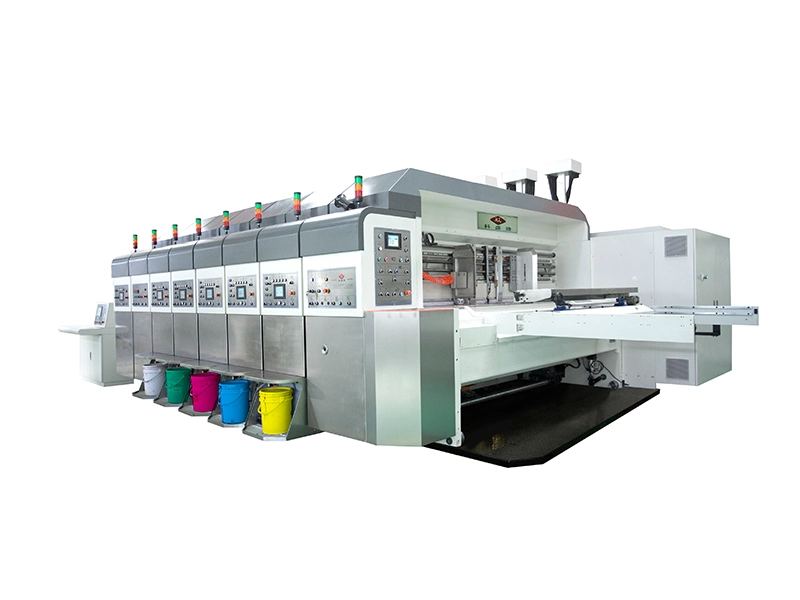 Máquina de fabricación de cajas de cartón corrugado de impresora flexográfica de 4 colores K7