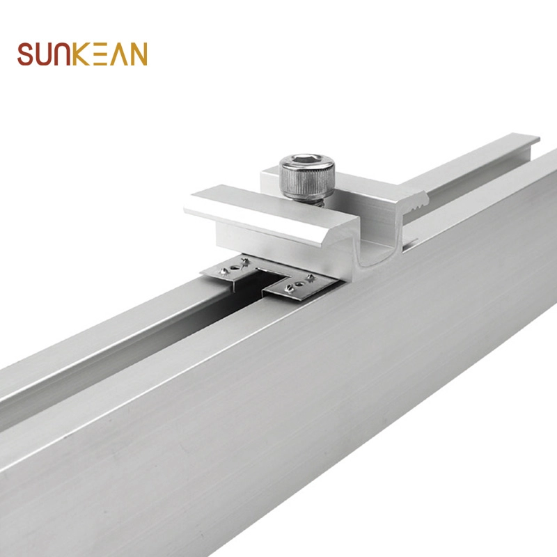 Clip de puesta a tierra de acero inoxidable para sistema de montaje de componentes solares