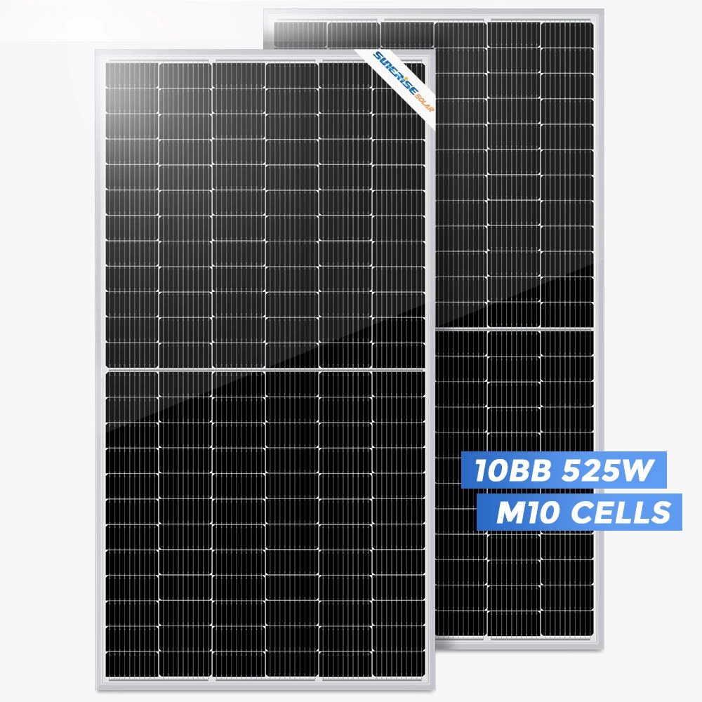 Panel solar de 525 vatios de tapa baja de alta eficiencia con tecnología de medio corte