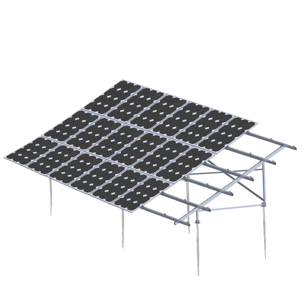 Soporte solar de aluminio para sistema de montaje en tierra