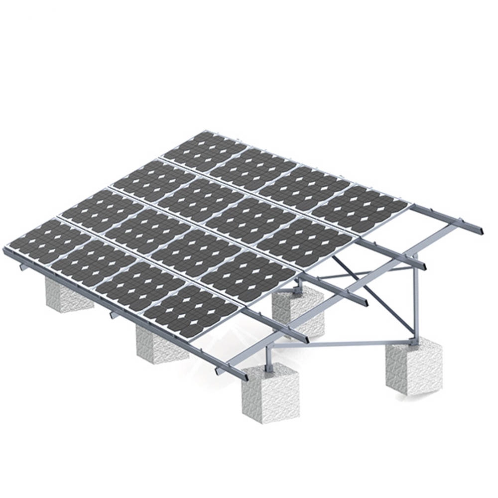 Soporte solar de aluminio para sistema de montaje en tierra