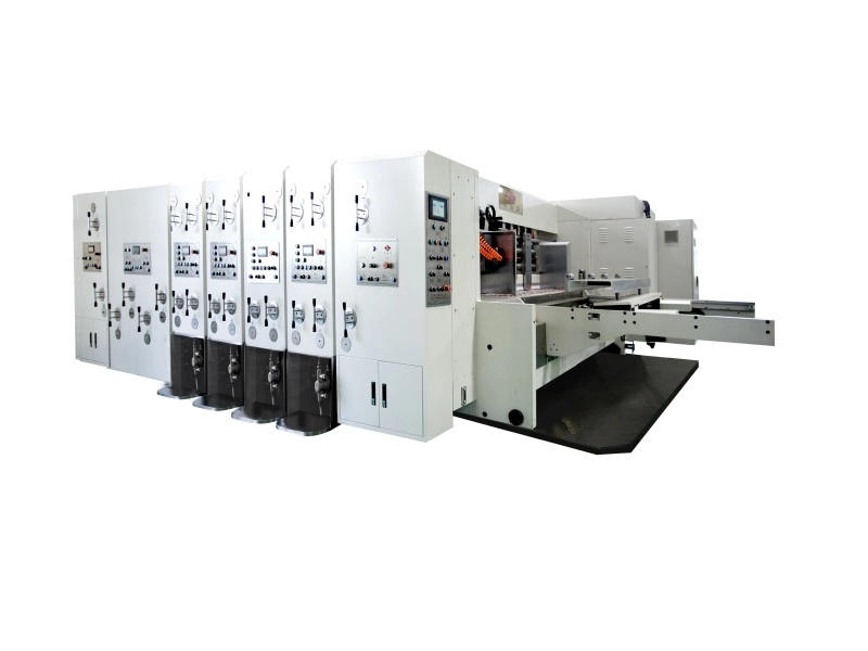 Máquina troqueladora ranuradora de impresión flexográfica de cartón corrugado modelo K4