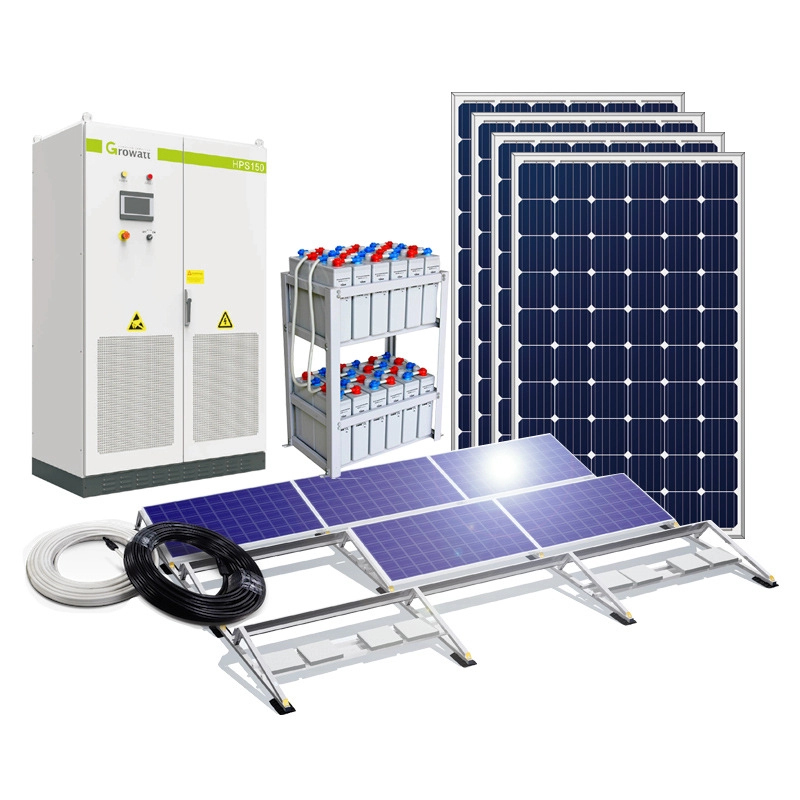 Sistema de energía solar híbrido de almacenamiento de energía de batería completa fotovoltaica