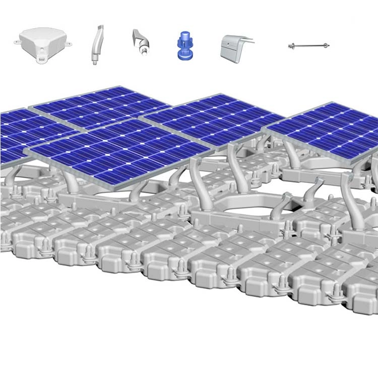 Flotadores solares de la piscina de la estructura del montaje del HDPE de los equipos solares de la solución de anclaje completa del lago seco