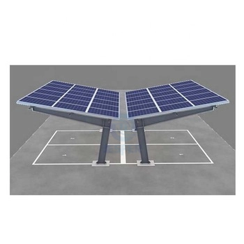 Cochera solar de acero al carbono, paneles solares, sombra de estacionamiento, puertos solares para coche con carga