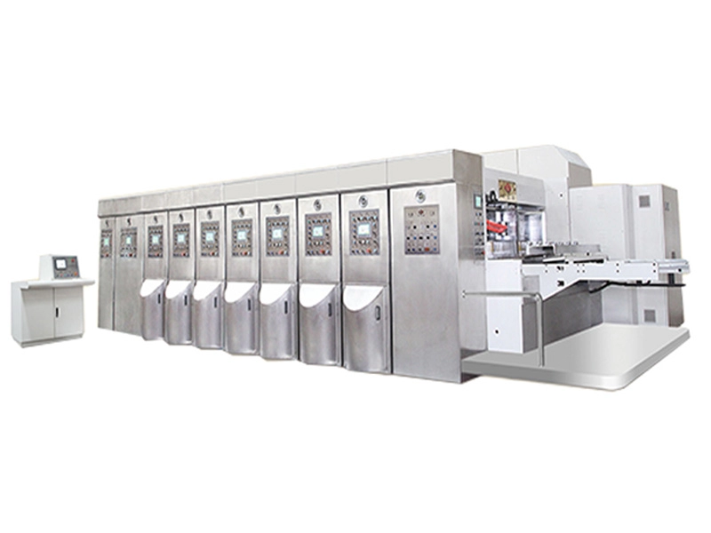 Máquina automática de impresión flexográfica de cartón corrugado de 4 colores de alta velocidad