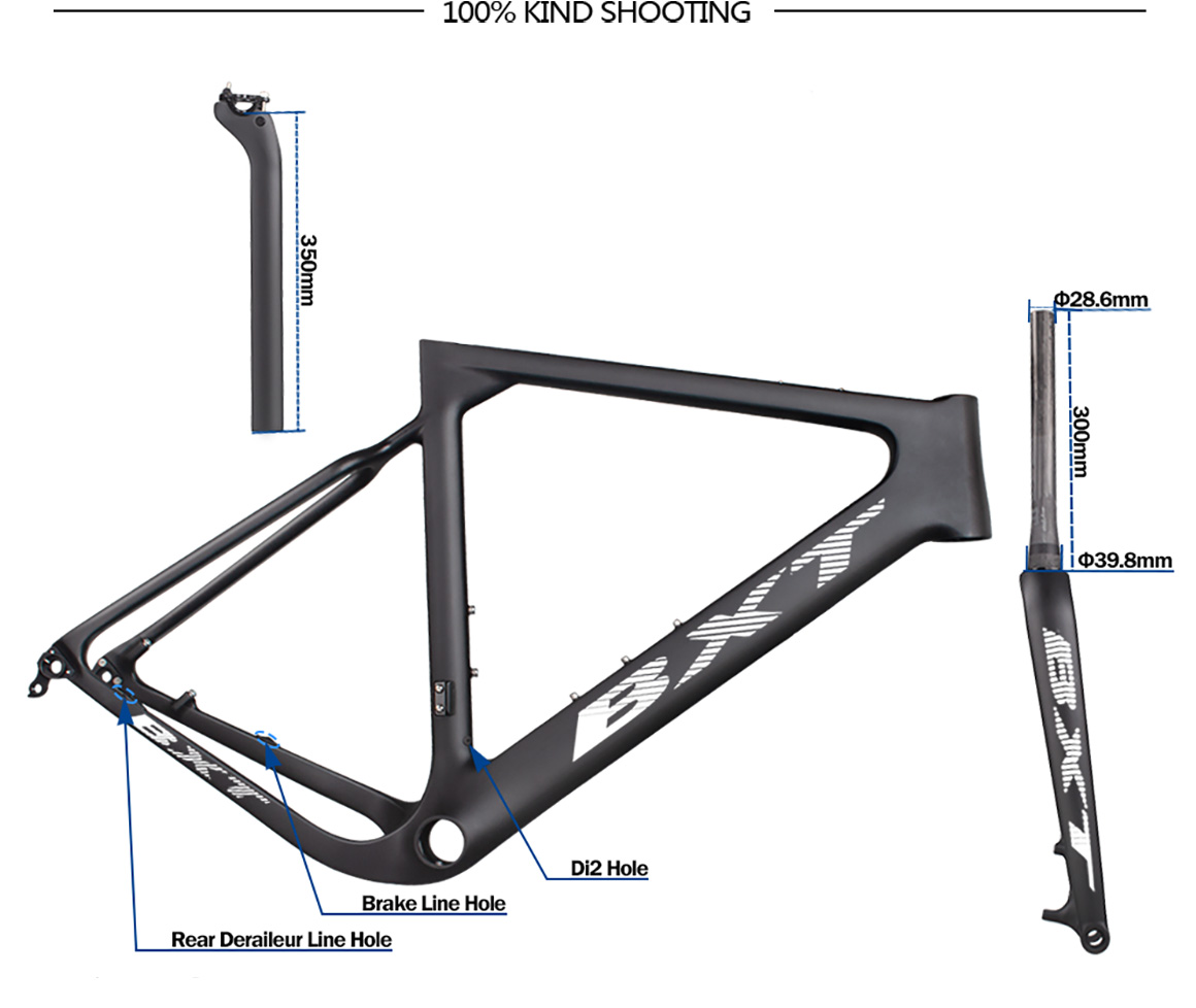 disco de cuadro de carbono para bicicleta de grava