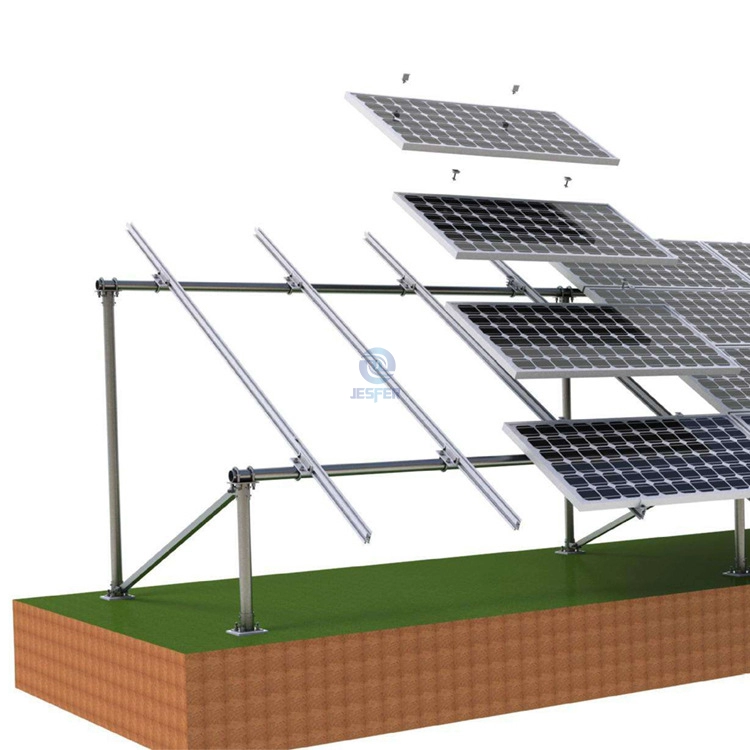 Sistema de montaje en tierra de plantas agrícolas fotovoltaicas de bloques de hormigón