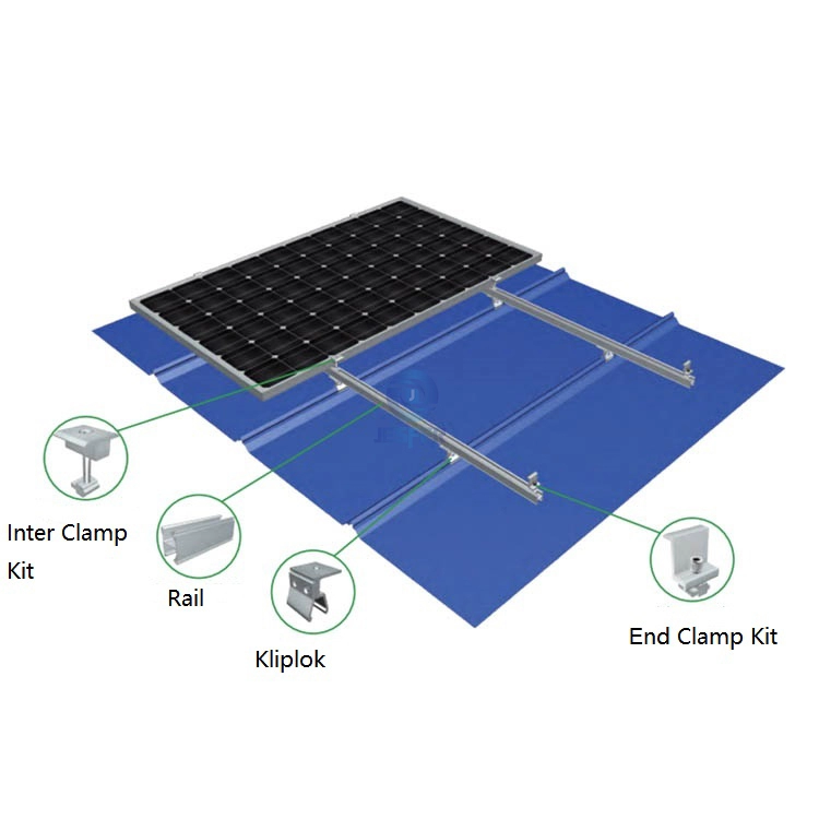 Kits de soporte solar de techo de metal trapezoidal