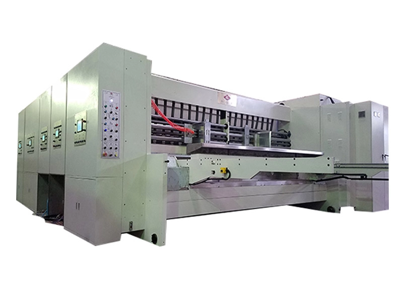 Máquina troqueladora de ranurado de impresión flexográfica de caja corrugada completamente automática