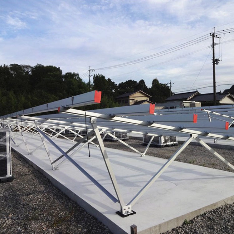 Estructura de soporte de aluminio de estantería solar de montaje en tierra
