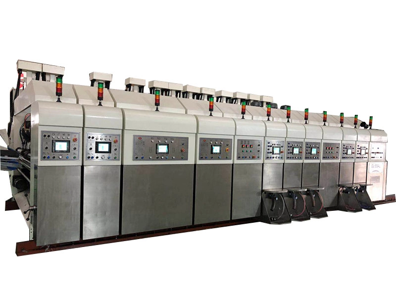 Máquina automática de impresión flexográfica para cajas de cartón corrugado