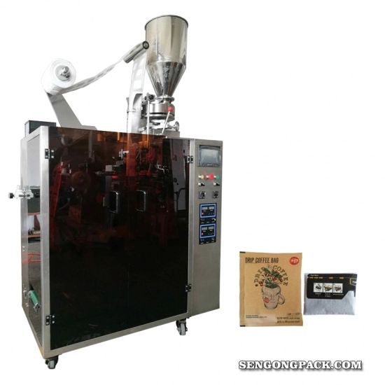 Máquina empacadora ultrasónica de bolsas de café por goteo Canephora/Robusta con envoltura exterior