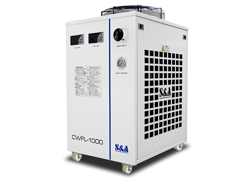 Sistemas de enfriamiento láser CWFL-1000 con controlador de temperatura digital dual