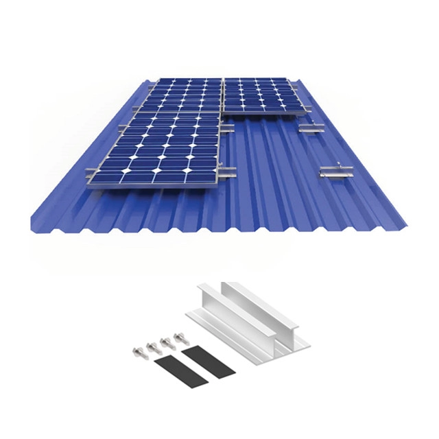 Soportes de rieles de panel solar de techo trapezoidal de metal