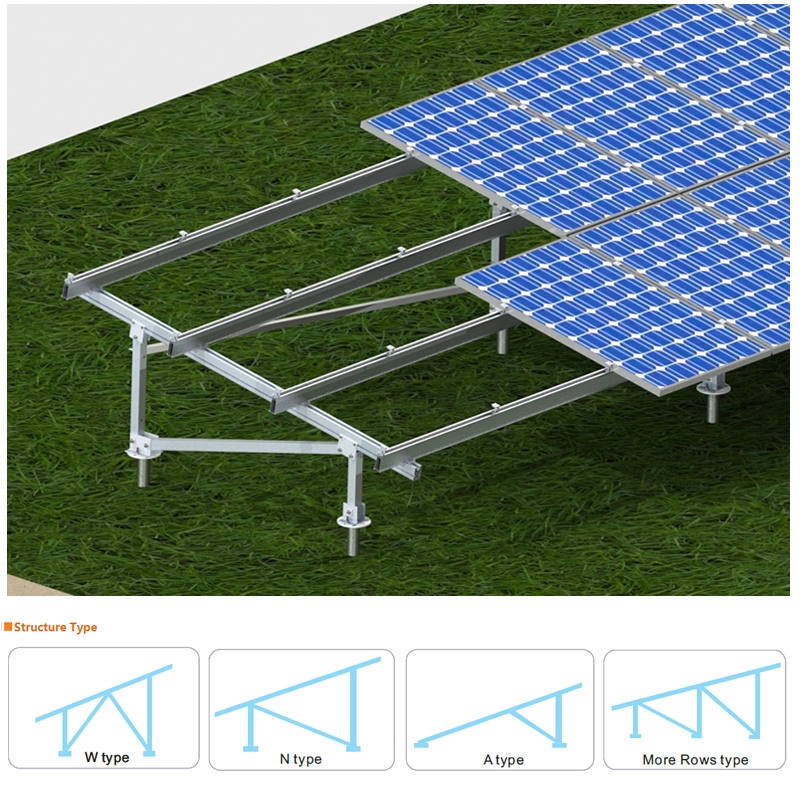 Sistema de estanterías de montaje en tierra del panel solar