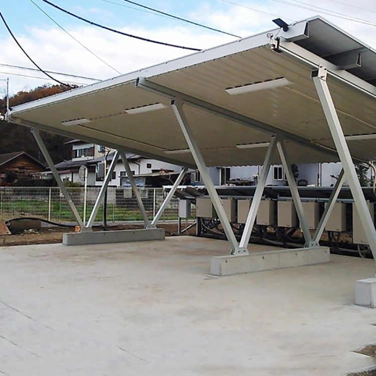 Estructura solar de aluminio para cochera, estante de montaje pv, soportes de montaje para cochera