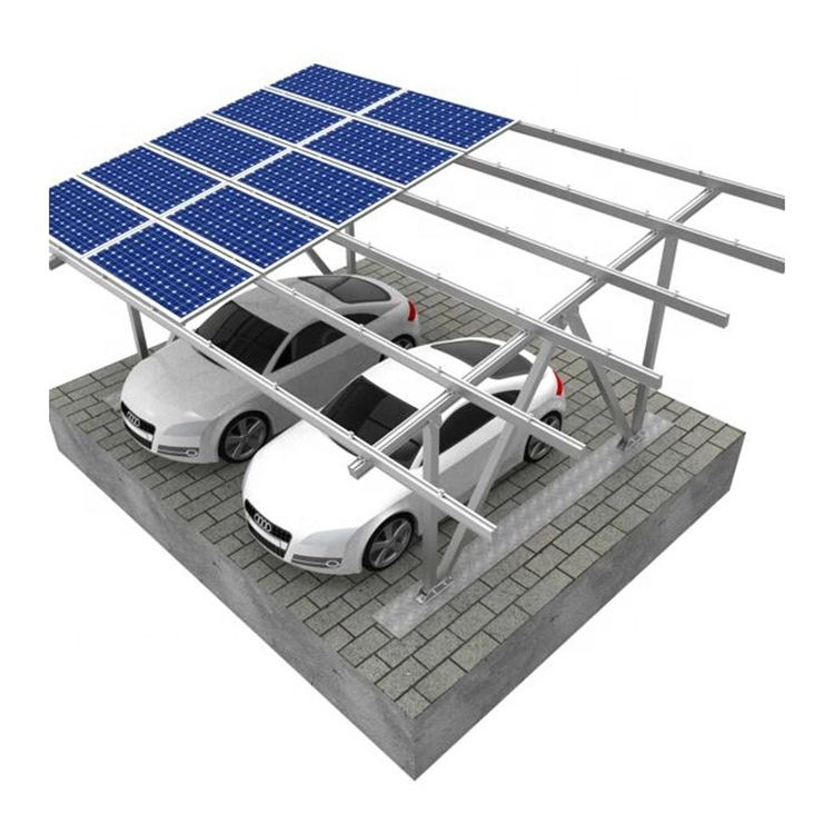 Estructura solar de aluminio para cochera, estante de montaje pv, soportes de montaje para cochera