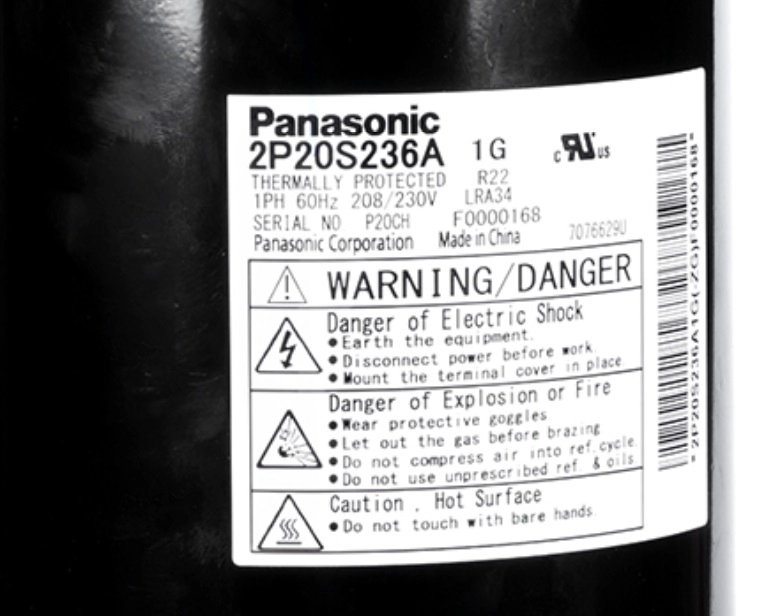 Compresores domésticos herméticos rotativos Panasonic A/C de 3905 W