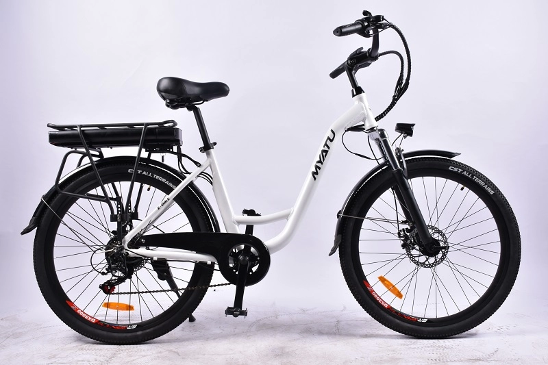 Bicicleta eléctrica urbana de aleación de aluminio de 26 pulgadas y 6 velocidades