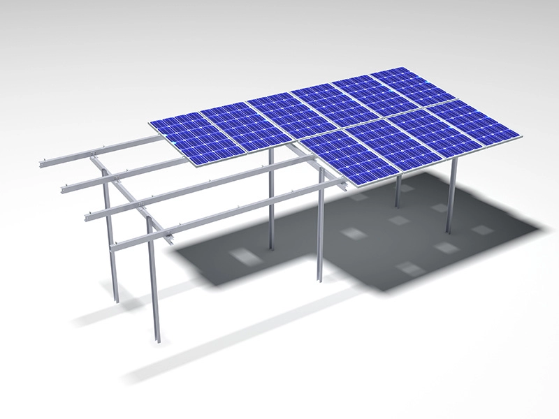 Montaje en tierra del panel solar