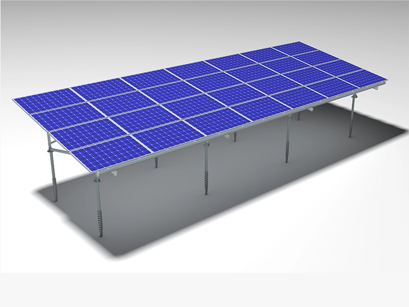 Sistema de estanterías de paneles solares bifaciales