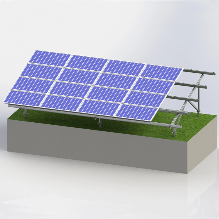 Soportes de montaje de panel solar para sistema de tierra