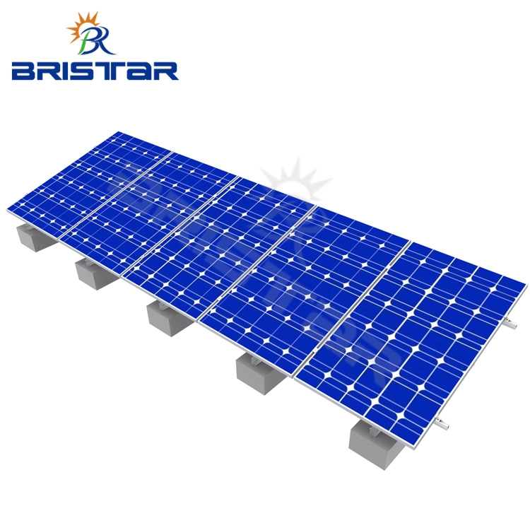 Sistema de montaje de techo plano con panel solar lastrado