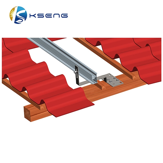 Accesorios de montaje en techo de tejas inclinadas kits de ganchos de techo solar
