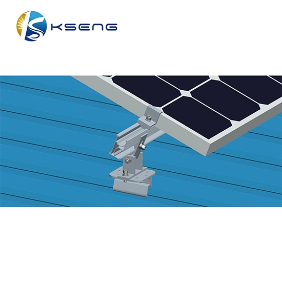 Sistema de montaje de techo de panel solar de ángulo ajustable de triángulo de aluminio
