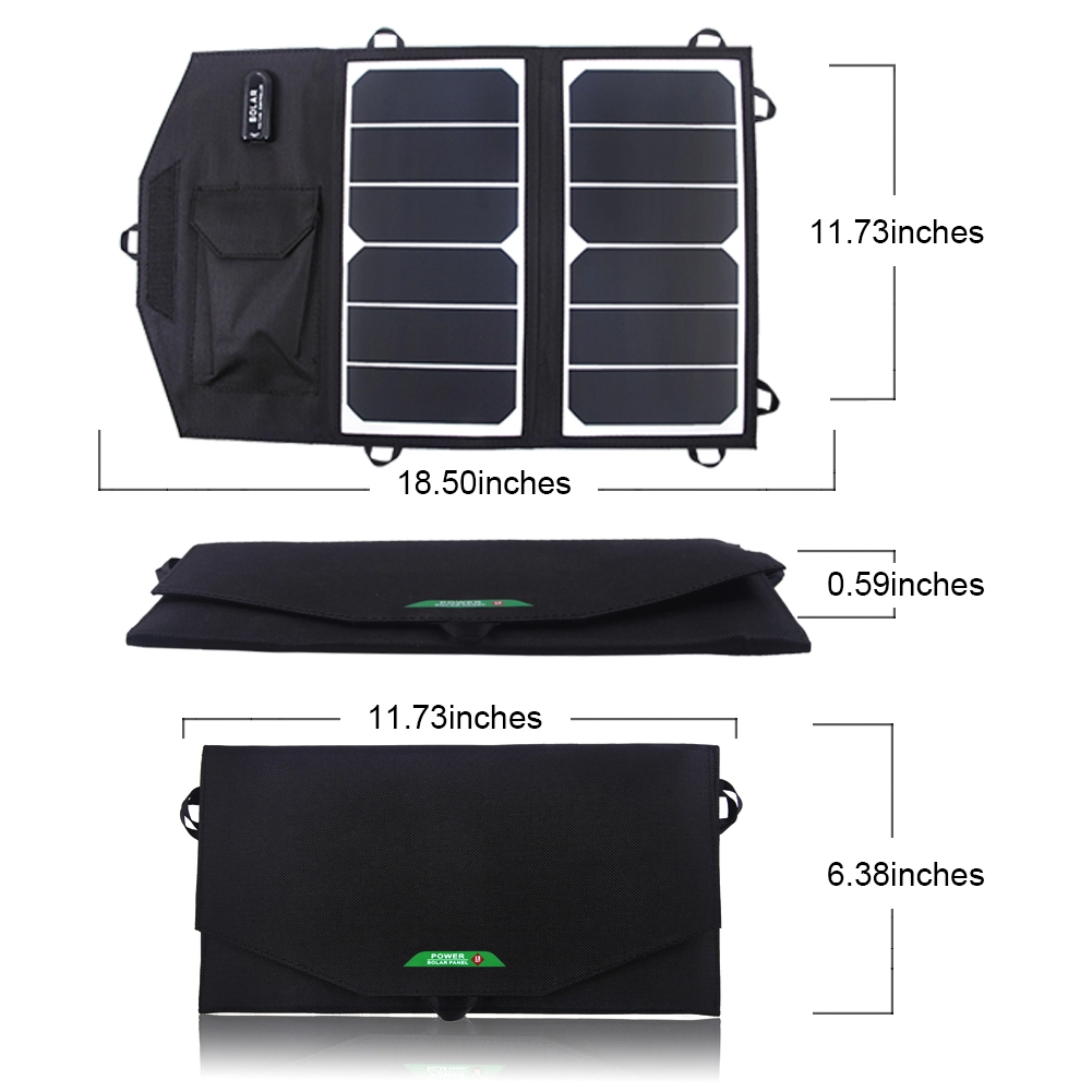 Cargadores portátiles de panel solar de 5V 2.6A para acampar