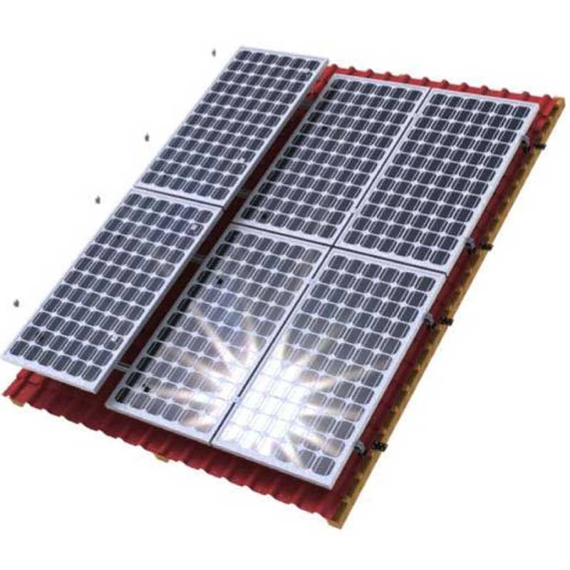 Sistema de montaje solar de techo de tejas de concreto