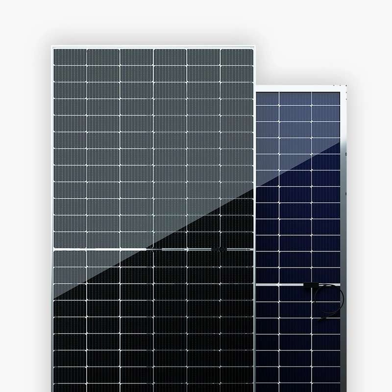 Módulo de panel solar MBB transparente de silicio monocristalino bifacial 515W-535W