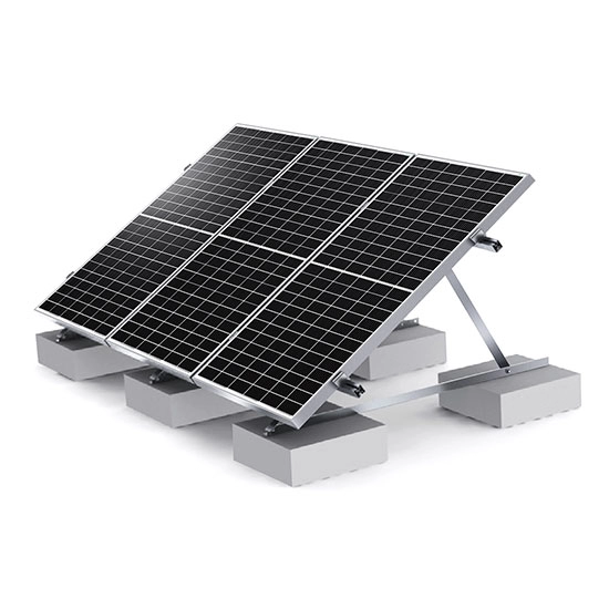 Sistema de estructura de montaje de panel solar de techo plano
