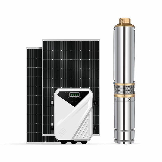 Sistema de bomba de agua de pozo sumergible con panel solar de CC 1.5 Hp 110V