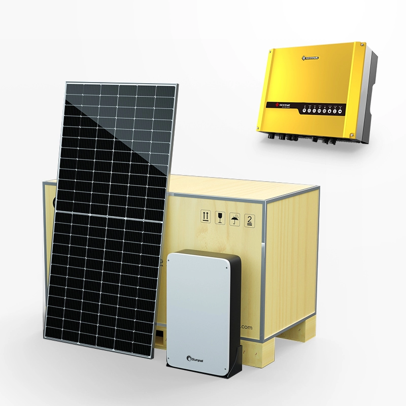 Sistema de energía de panel fotovoltaico solar completo híbrido residencial