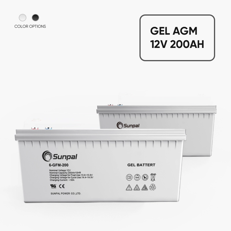 12V 200Ah AGM Almacenamiento de batería de ciclo profundo para el hogar