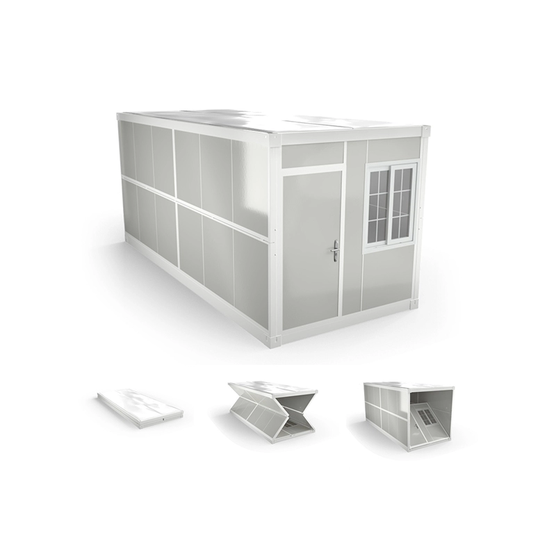 Casa de contenedor plegable de marco de acero prefabricado de instalación rápida para vivir/tienda/hotel/dormitorio